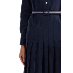 midi shirt dress with belt