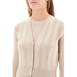 silk and wool blend cardigan with