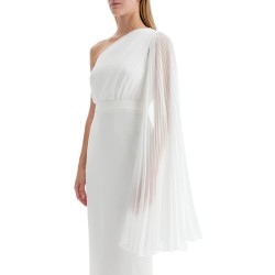 one-shoulder chiffon and c