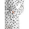 silk polka dot pajama shirt