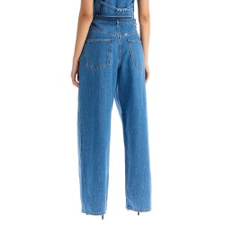 double pleated jeans with a