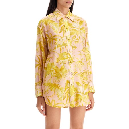 silk floral print shirt