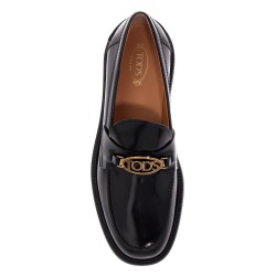 metal logo loafers with metal detailing