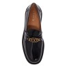 metal logo loafers with metal detailing