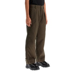 quilted nylon pants for