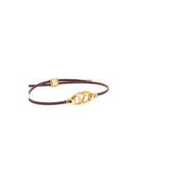 leather vlogo bracelet 'the bold