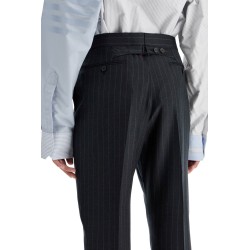 striped wool trousers