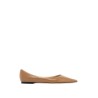 smooth leather love ballerina flats