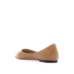 smooth leather love ballerina flats