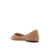 smooth leather love ballerina flats