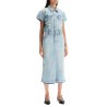 stretch denim midi dress in 8