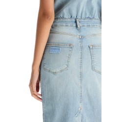 stretch denim midi dress in 8