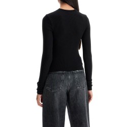 fitted long-sleeved top by