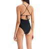 one-piece swimsuit with logo