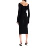 lightweight knit midi dress