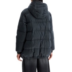 woolen down jacket with hood