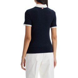 short-sleeved wool polo shirt