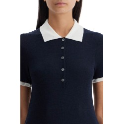 short-sleeved wool polo shirt