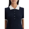 short-sleeved wool polo shirt