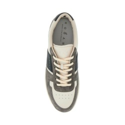 smooth and suede leather h-tv sneakers.