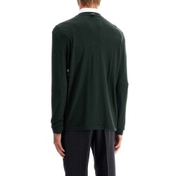 long-sleeved wool jersey t-shirt for men