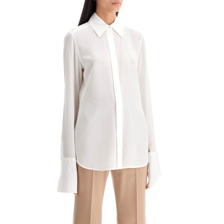 lelia shirt in silk crepe de chine