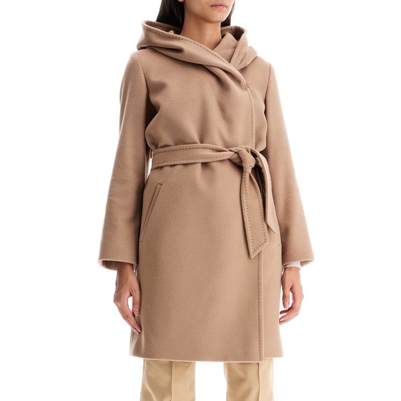 wool coat with hooded c