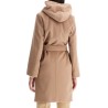 wool coat with hooded c