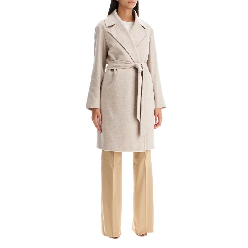 cashmere robe coat with wraparound