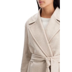 cashmere robe coat with wraparound