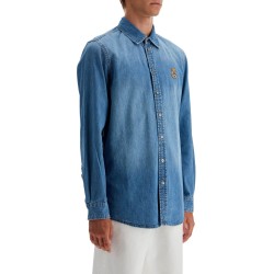 denim shirt with patch details