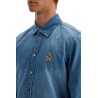 denim shirt with patch details