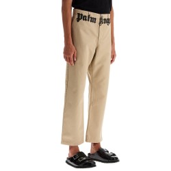 chino pants with logo branding