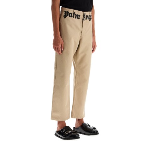 chino pants with logo branding