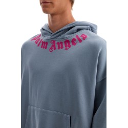 logoed boxy hoodie with hood