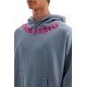 logoed boxy hoodie with hood