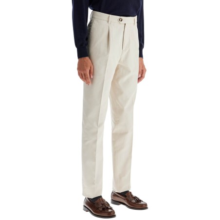 leisure fit gabardine trousers