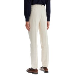 leisure fit gabardine trousers