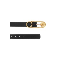 leather safety pin belt