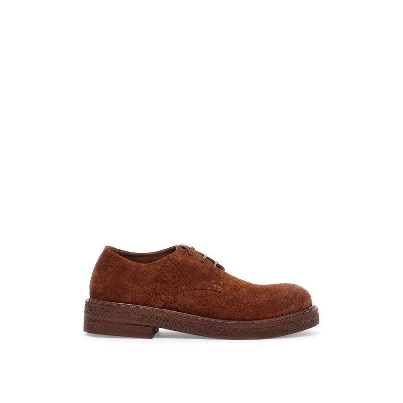 suede leather lace-up derby shoes with