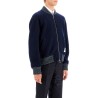 woolen fleece bomber jacket