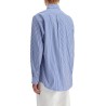 'striped stretch poplin shirt with