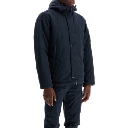 hooded micro twill jacket