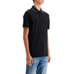 slim fit piqué polo shirt with tipped