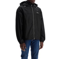 boxy windbreaker jacket with hood