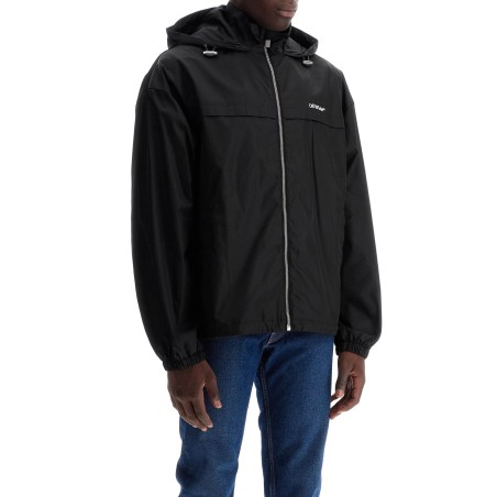 boxy windbreaker jacket with hood