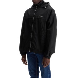 boxy windbreaker jacket with hood