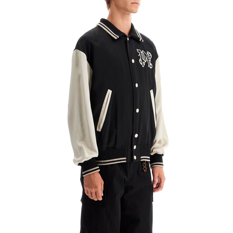 satin varsity jacket for