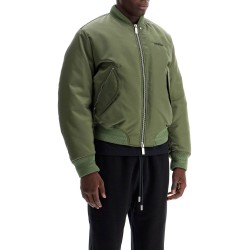 padded nylon bomber jacket