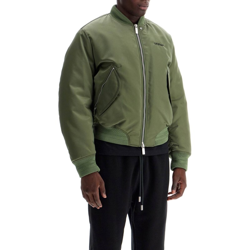 padded nylon bomber jacket